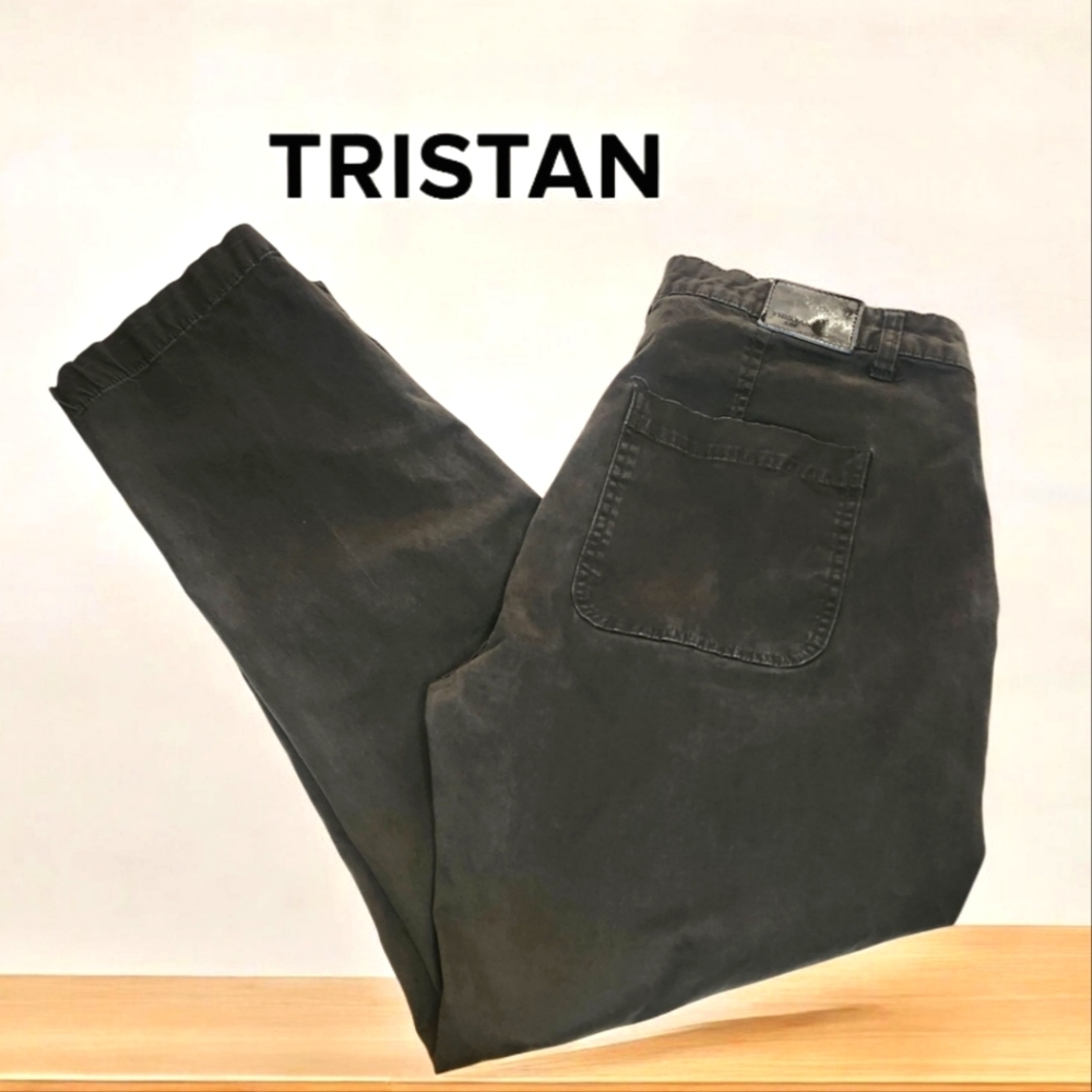 TRISTAN Black Slim Cropped Slacks - 8P